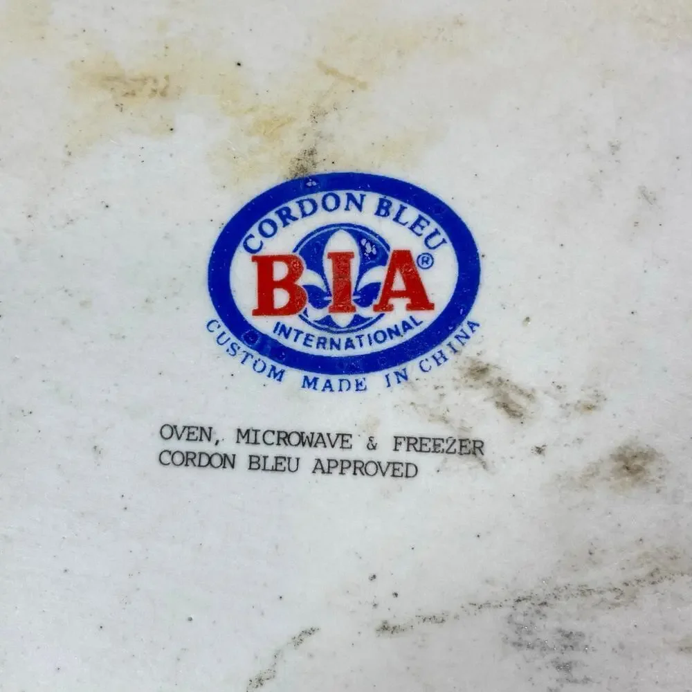 VTG BIA CORDON BLEU INTERNATIONAL Ceramic Casserole Dish Fruits Glossy Finish